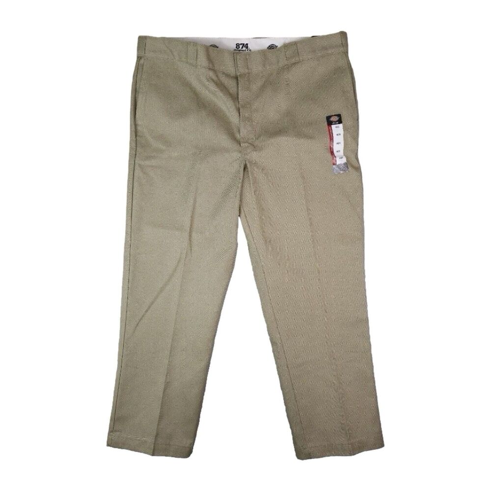 Dickies 874 Men’s Khaki Original Fit Classic Work Trousers Pants - Size 44 x 30